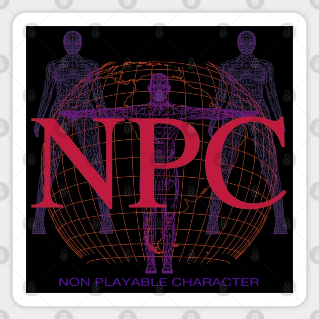 NPC - Retro Y2K Computer Graphic (non playable character) 2 Sticker by blueversion